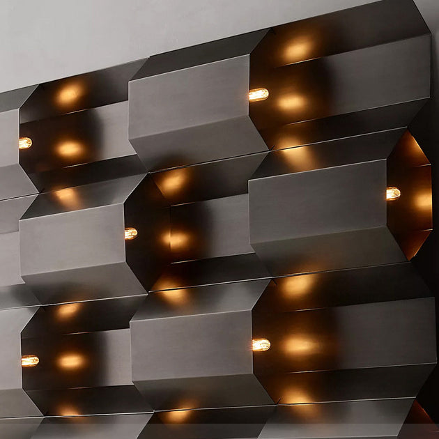 Lámpara de aplique de pared LED rectangular de acero inoxidable, impermeable, estilo retro contemporáneo, para patio exterior