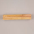 Traditional Japanese Striped Rectangular Wood LED Vanity Mirror Front Wall Sconce Lamp For Bedroom