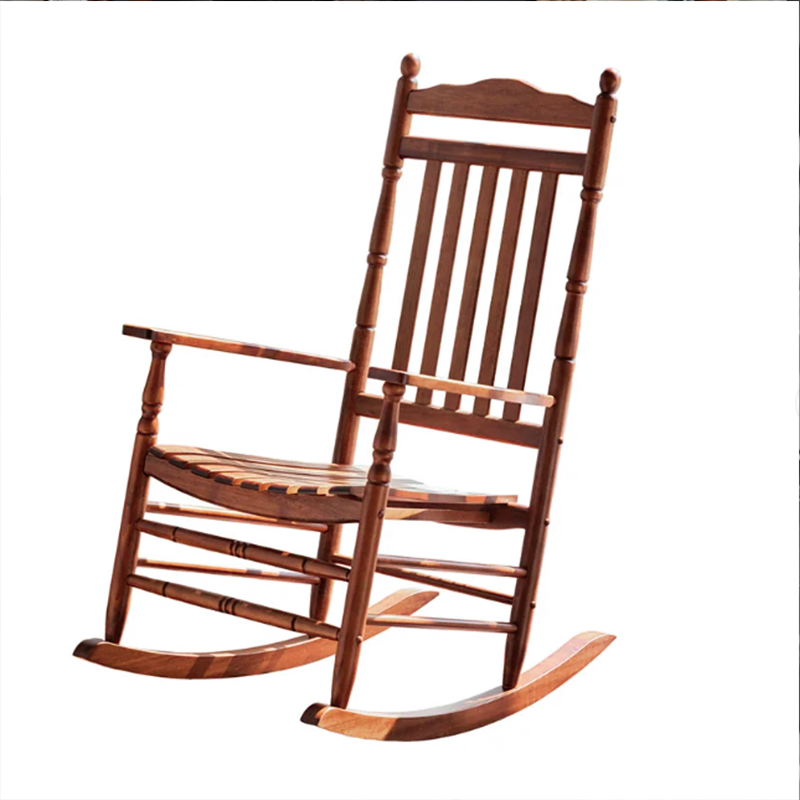 Mecedora curva de madera de álamo, elegante, moderna y minimalista, con respaldo y reposabrazos ergonómicos para sala de estar