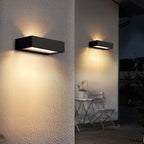 Outdoor Aluminum Alloy Glass Solar Remote Control Timing LED Wall Sconce Lamp