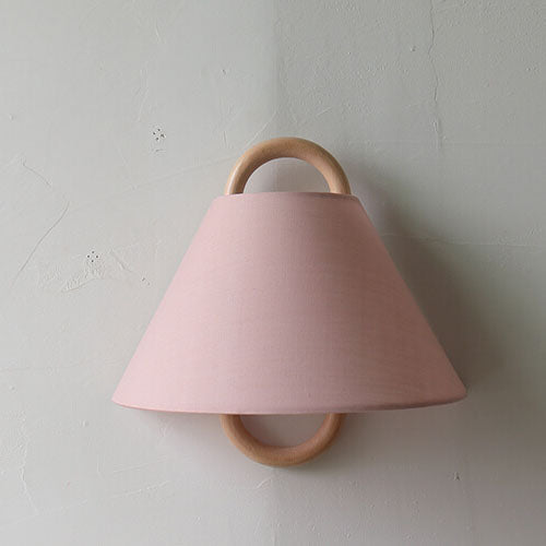 Japandi Solid Wood Wall Sconce Pleated Fabric Plug-In Bedside Reading Lamp for Bedroom and Living Room