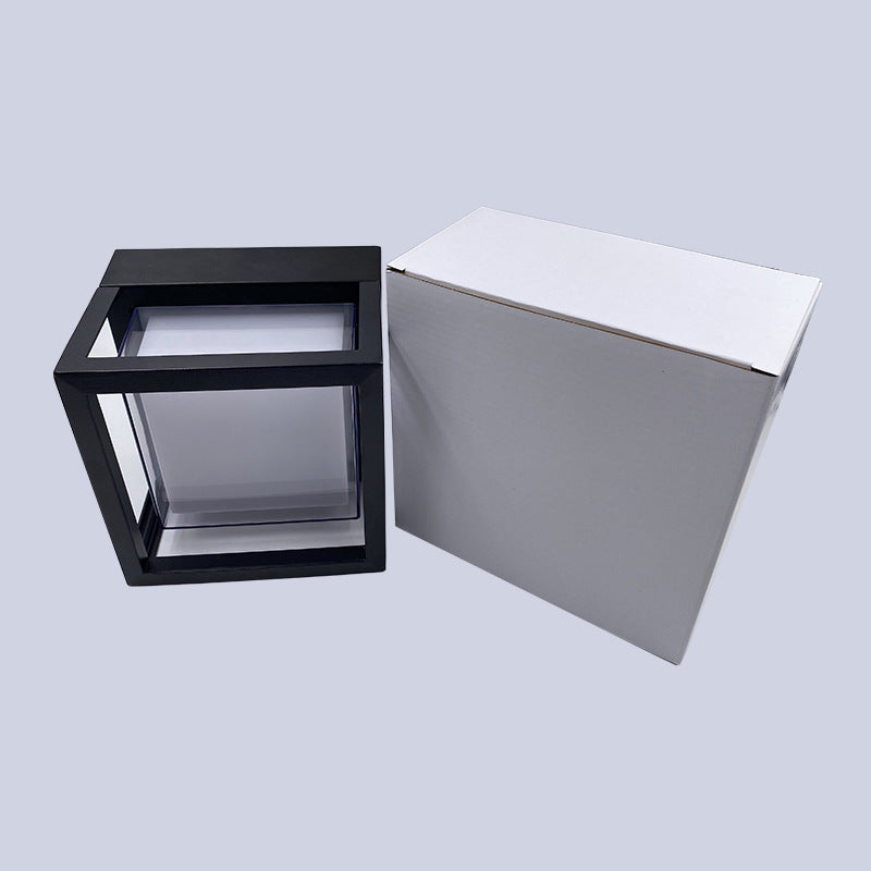 Aplique de pared LED cuadrado de aluminio y acrílico, impermeable, moderno y minimalista para jardín