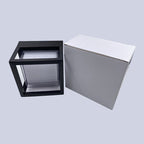 Aplique de pared LED cuadrado de aluminio y acrílico, impermeable, moderno y minimalista para jardín