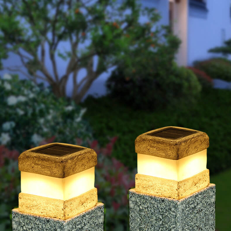 Waterproof Solar Simulation of Rock Lights Faux Stone LED Pathway Lamp Landscape Lighting for Garden and Yard