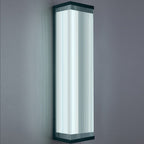 Modern Fluted Acrylic LED Outdoor Wall Sconce Waterproof Tall Exterior Light Fixture for Front Porch and Patio