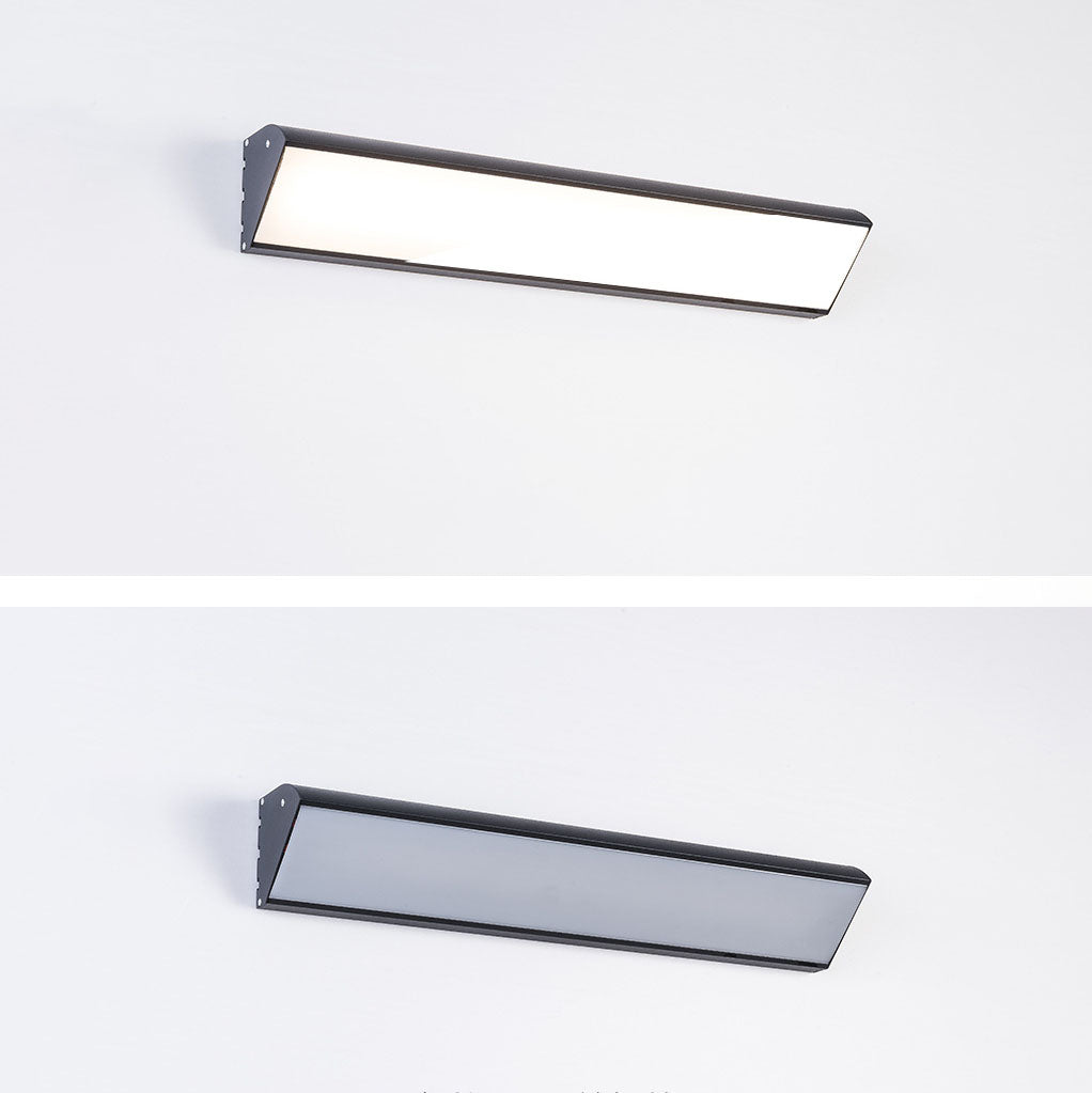 Lámpara de pared LED impermeable rectangular de aluminio industrial contemporánea para patio exterior