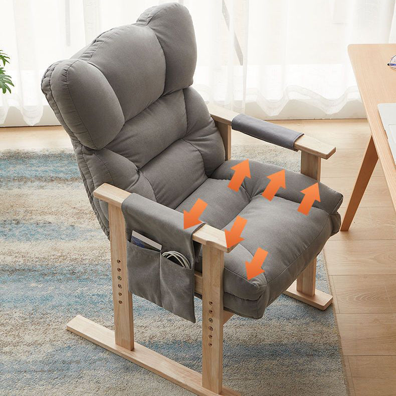Sillón reclinable de lujo moderno de terciopelo y algodón con reposabrazos y respaldo ajustables para sala de estar