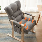 Sillón reclinable de lujo moderno de terciopelo y algodón con reposabrazos y respaldo ajustables para sala de estar