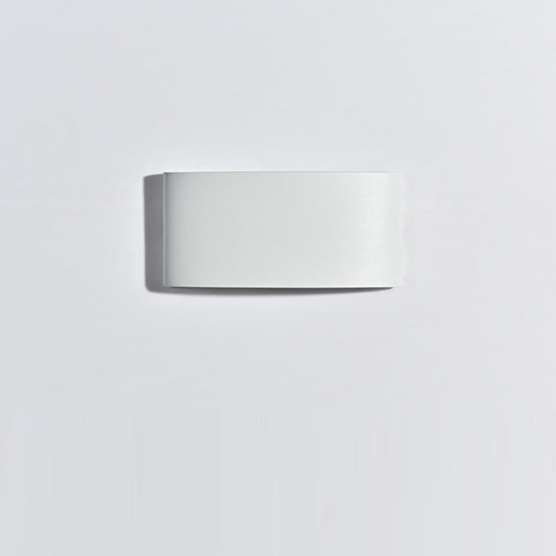 Moderna lámpara de pared LED minimalista impermeable de cilindro rectangular de aluminio y hierro acrílico para patio exterior
