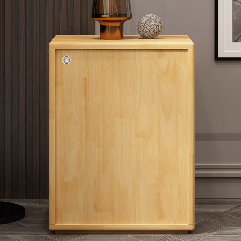Mesita de noche japonesa tradicional rectangular de madera de caucho y metal con 2/3 cajones para cabecera