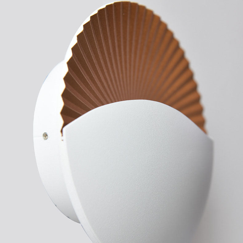 Aplique de pared LED de aluminio con carcasa redonda, impermeable, minimalista moderno para jardín