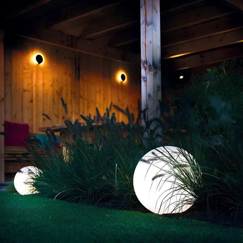 Waterproof Solar LED Globe Light RGB Color Changing Outdoor Sphere Lamp with Remote Wireless Garden and Pool Decor