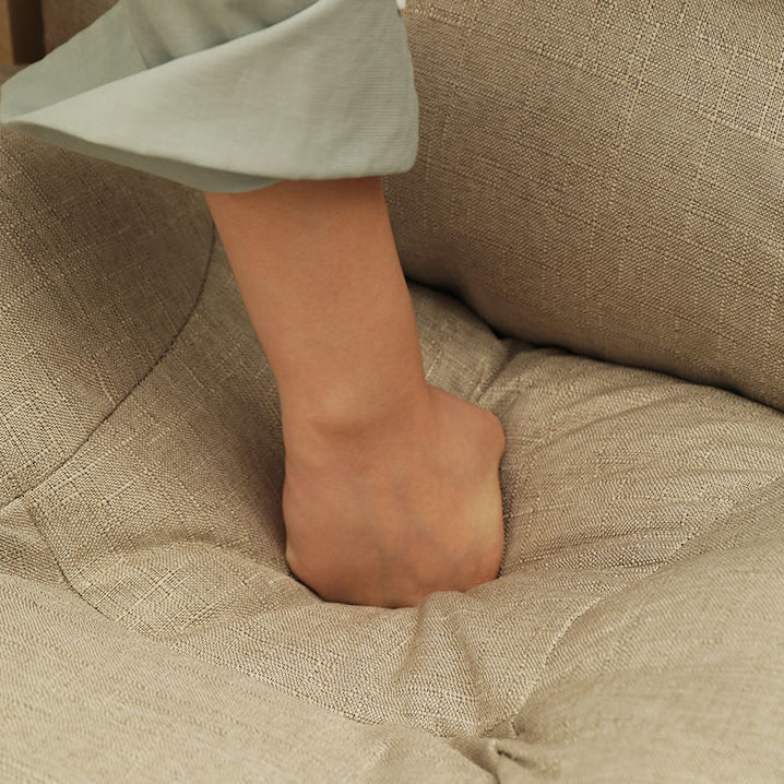 Sillón reclinable de lujo moderno de terciopelo y algodón con reposabrazos y respaldo ajustables para sala de estar