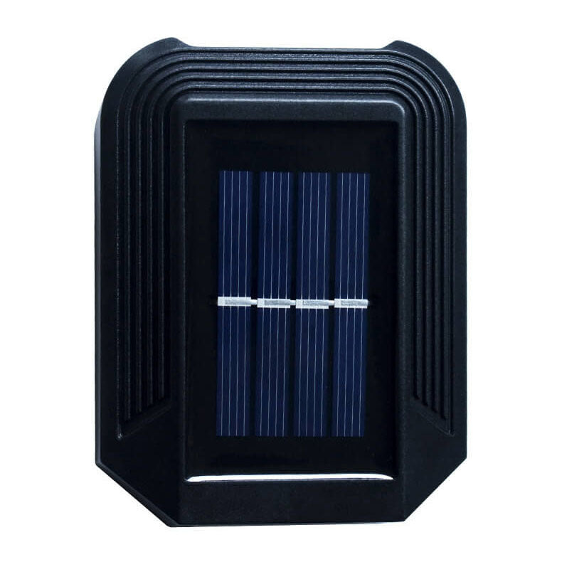 Waterproof Solar Up and Down Wall Sconce Outdoor LED Fence Light Modern Exterior Lighting for Patio and Porch