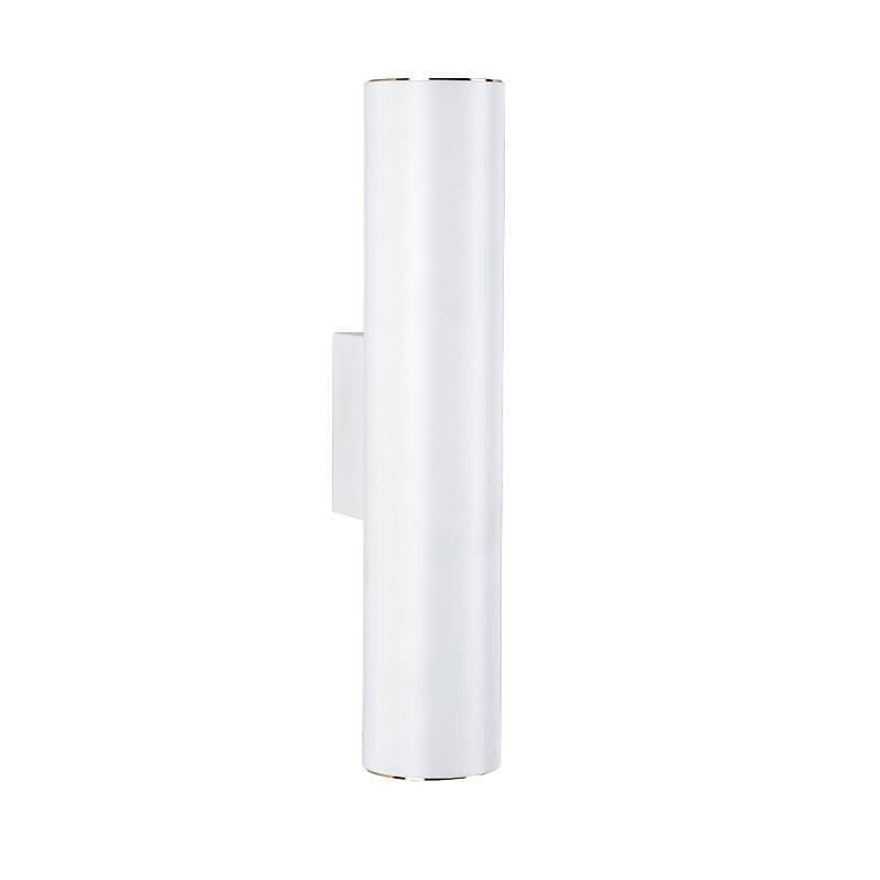 Modern Minimalist Round Aluminum Cylinder LED Wall Sconce Up Down Lighting for Bedroom Living Room Mainless Decor