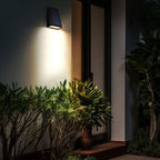 Aplique de pared LED moderno minimalista solar rectangular trapezoidal de ABS PC para jardín