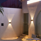 Lámpara de pared LED rectangular moderna minimalista solar impermeable de ABS para exteriores para jardín