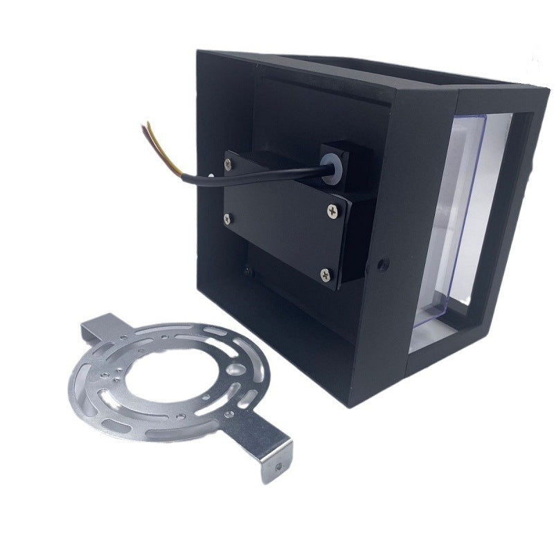 Aplique de pared LED cuadrado de aluminio y acrílico, impermeable, moderno y minimalista para jardín