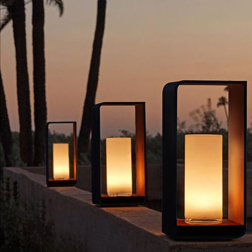 Architectural Hardwired LED Bollard Light Modern Waterproof Landscape Fixture for Luxury Patio and Driveway...