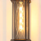 Traditional Vintage Transparent Cage Waterproof  1-Light Wall Sconce Lamp For Outdoor