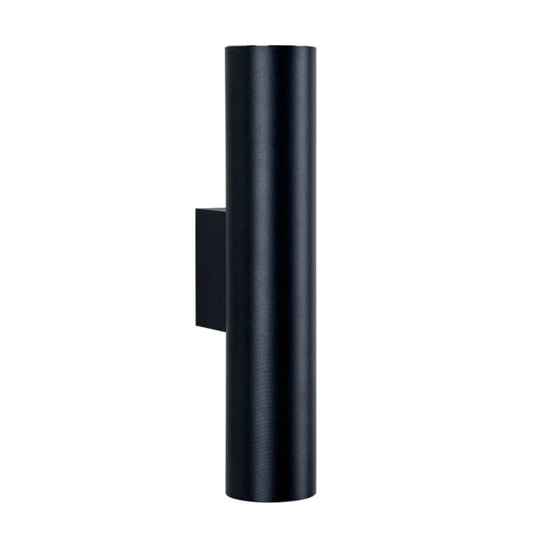 Modern Minimalist Round Aluminum Cylinder LED Wall Sconce Up Down Lighting for Bedroom Living Room Mainless Decor