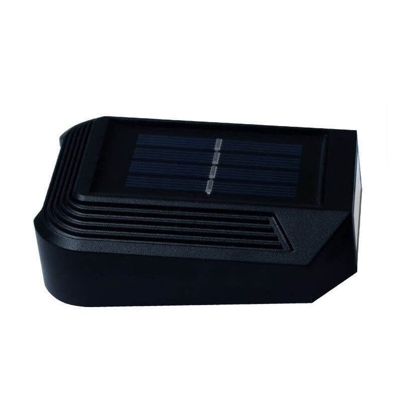 Waterproof Solar Up and Down Wall Sconce Outdoor LED Fence Light Modern Exterior Lighting for Patio and Porch