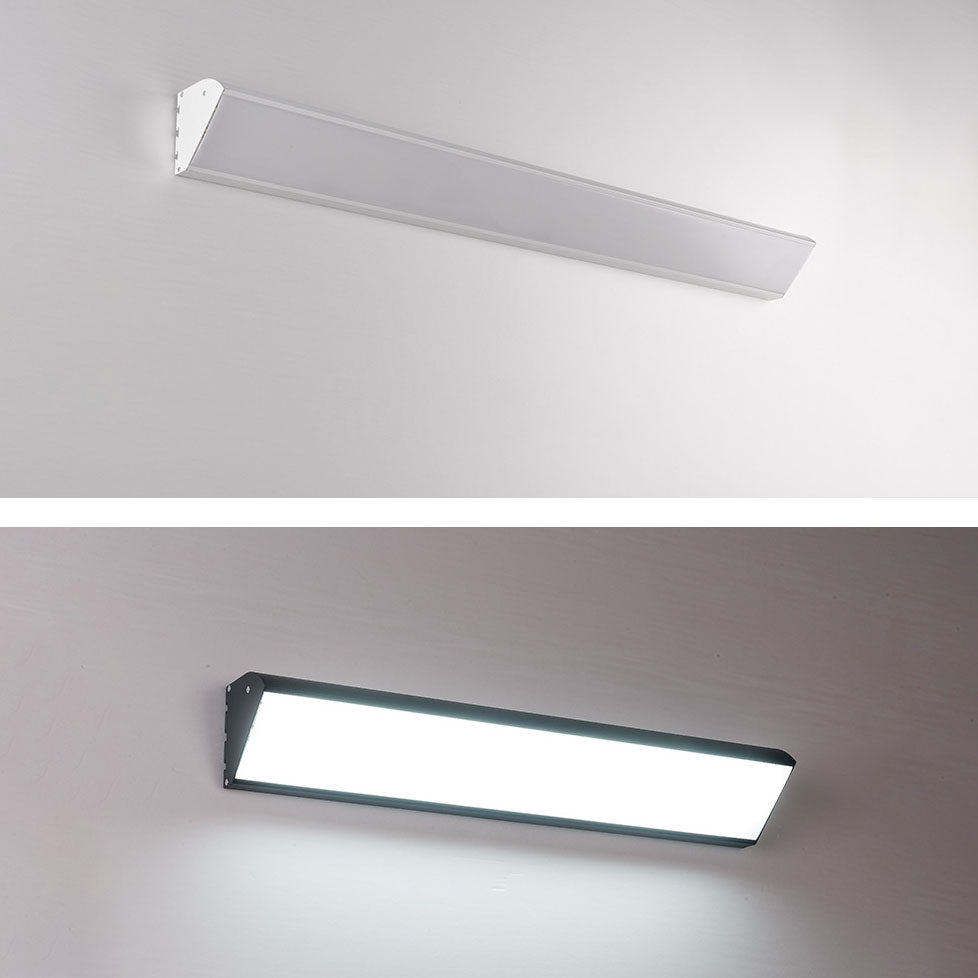 Lámpara de pared LED impermeable rectangular de aluminio industrial contemporánea para patio exterior