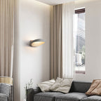 Modern Minimalist Fluted LED Wall Sconce Curved Shell Acrylic Lamp for Bedroom and Living Room