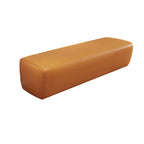 Banco rectangular sin respaldo moderno minimalista de madera maciza y piel sintética para la entrada