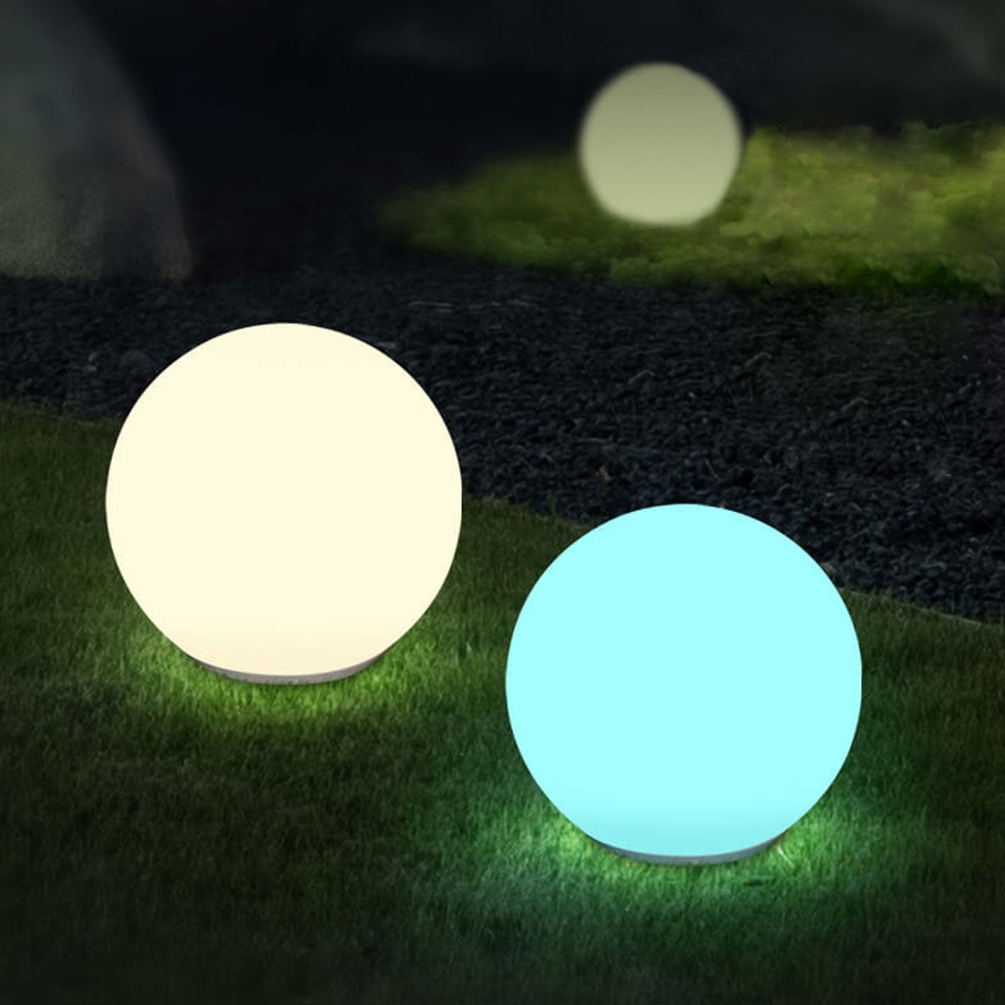 Waterproof Solar LED Globe Light Outdoor Sphere Lamp for Modern Garden and Landscape Decor
