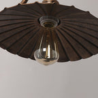 Lámpara de pared moderna minimalista, impermeable, redonda, plisada, con pétalos, de hierro, de 1 luz, para patio exterior