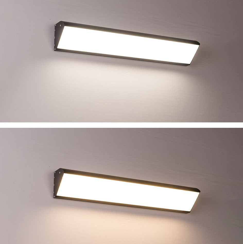 Lámpara de pared LED impermeable rectangular de aluminio industrial contemporánea para patio exterior