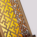 Lámpara aplique de pared exterior con 1 luz, estilo pagoda china tradicional, de aluminio cepillado, para patio