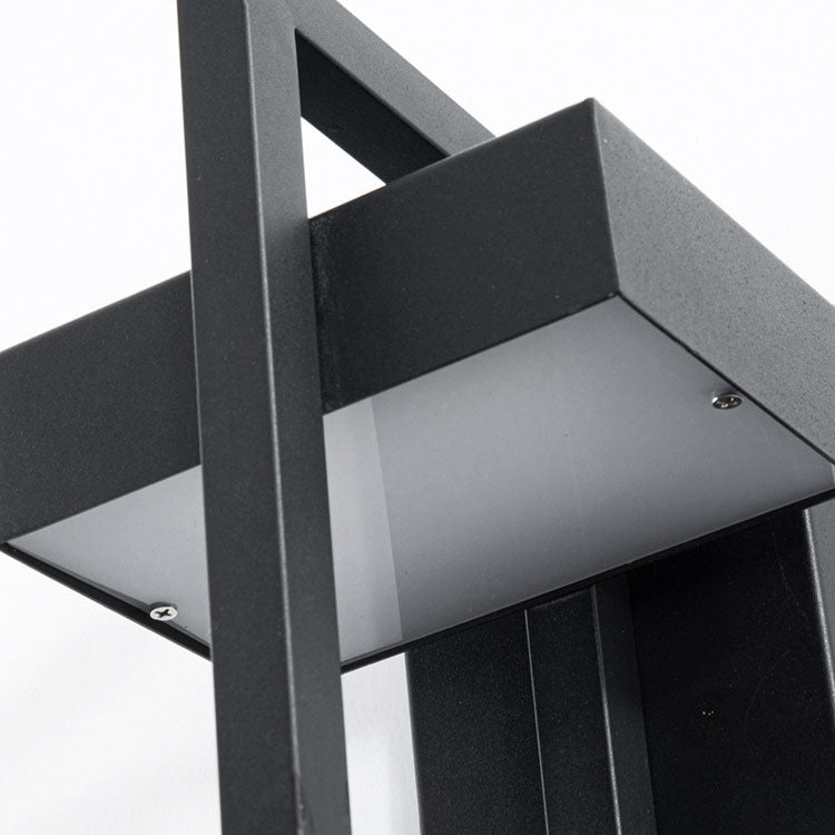Architectural Geometric LED Outdoor Wall Sconce Waterproof Stainless Steel Exterior Porch Light for Modern Front Door and Patio
