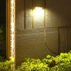 Modern Simplicity Copper Plastic Solar Square LED Outdoor Wall Sconce Lamp For Garden