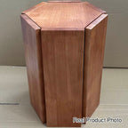 Taburete hexagonal de madera maciza moderna - Asiento bajo y apilable para sala de estar