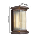 Modern Minimalist Waterproof Rectangle Aluminum Glass 1/2 Light Outdoor Wall Sconce Lamp For Garden