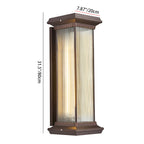 Modern Minimalist Waterproof Rectangle Aluminum Glass 1/2 Light Outdoor Wall Sconce Lamp For Garden