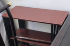 Traditional Vintage Rectangular Particle Board Steel End Table 3-Tier For Living Room