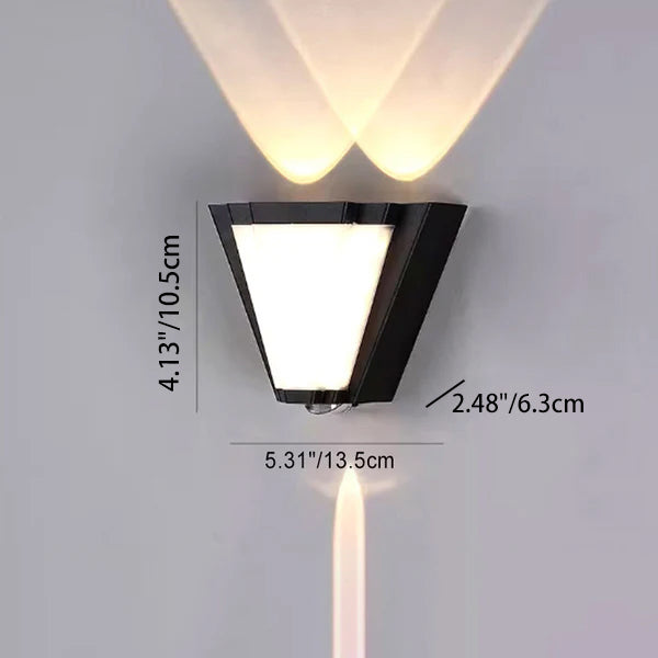 Modern Simplicity Waterproof Aluminum Acrylic Triangle LED Wall Sconce Lamp For Outdoor Patio