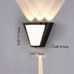 Modern Simplicity Waterproof Aluminum Acrylic Triangle LED Wall Sconce Lamp For Outdoor Patio
