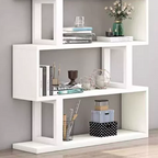 Contemporary Scandinavian Geometric Vertical MDF Steel Bookshelves 3/4/5/6-Tier Open Back Design Standing Shelves For Home Office