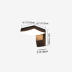Lámpara Aplique LED Giratoria Cuadrada Redonda de Aluminio Minimalista Impermeable Moderna Para Patio Exterior