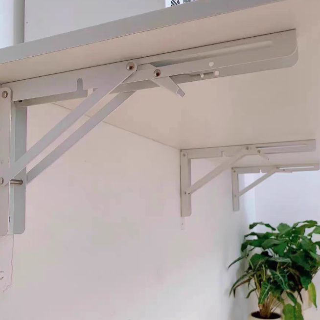 Mesa de bar plegable rectangular de metal de acero con bandeja para cocina, diseño moderno y minimalista