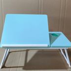 Escritorios rectangulares contemporáneos nórdicos de acero al carbono y MDF, plegables, con ángulo ajustable y 2 bandejas para estudio