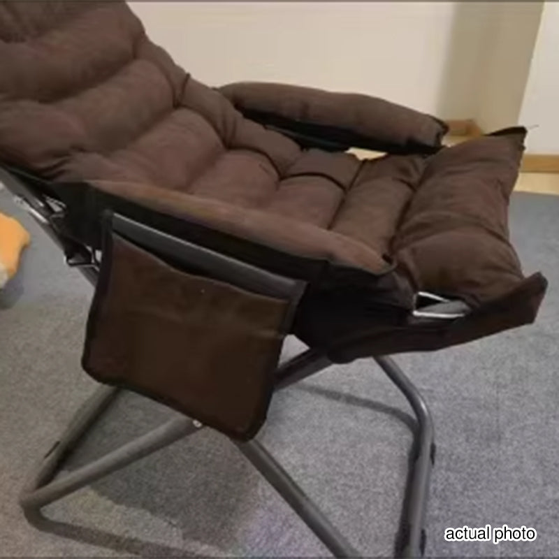 Contemporary Scandinavian Iron Upholstered Rectangular Curved Foldable Recliner Backrest Armrest For Living Room