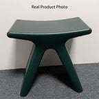 Modern Minimalist Geometric PE Plastic Kids' Low Stool — Backless & Armless, Hallway-Ready