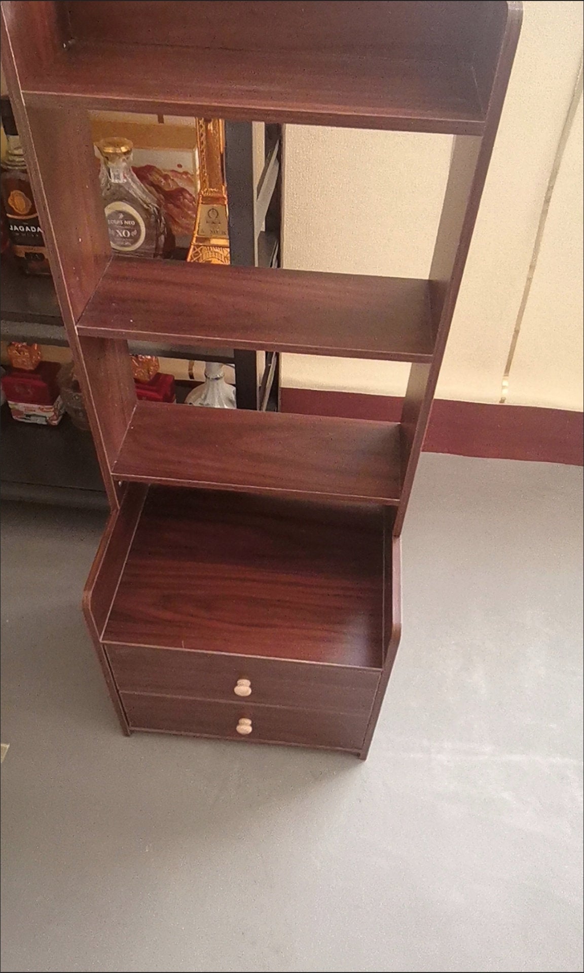 Mesita de noche contemporánea nórdica cuadrada/rectangular de tablero de densidad, 4/6 niveles para dormitorio