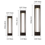 Lámpara Aplique de Pared Rectangular Moderna de Lujo, Impermeable, de Acero Inoxidable, con Dolomita Sintética y LED para Exterior de Jardín