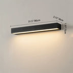 Moderna lámpara de pared LED de aluminio impermeable, rectangular y minimalista, para jardín